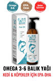 Fish Oil - Kedi ve Köpekler İçin Omega 3 ve Omega 6 Balık Yağı Bağışıklık Sistemi 200 ML