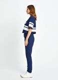 Ellesse Lacivert Bisiklet Yaka Kadın T-Shirt EF137-NV