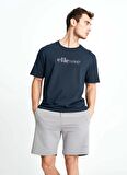 Ellesse Lacivert Erkek Bisiklet Yaka T-Shirt EM134-NV