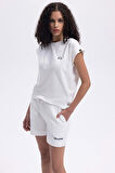 Ellesse Kadın Bisiklet Yaka Beyaz Tişört EF450