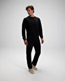 Ellesse EM579-BK Erkek Sıfır Yaka Siyah Sweat