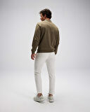 ELLESSE EM602-KH Erkek Haki Yarım Fermuarlı Polo Sweat