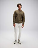 ELLESSE EM602-KH Erkek Haki Yarım Fermuarlı Polo Sweat