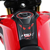 GP Kompozit Honda MSX125 2012-2018 Uyumlu Tank Pad Seti Siyah-Kırmızı