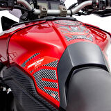 GP Kompozit Yamaha MT-09 Tracer 2015-2020 Uyumlu Tank Pad Seti Kırmızı-Karbon