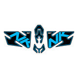 GP Kompozit CF Moto 250 NK 2018-2022 Uyumlu Tank Pad Turkuaz