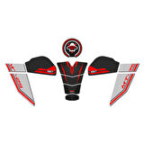 GP Kompozit Yamaha MT-25 2020-2024 Uyumlu Tank Pad Seti Kırmızı