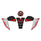 GP Kompozit Yamaha MT-25 2020-2024 Uyumlu Tank Pad Seti Kırmızı