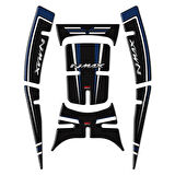 GP Kompozit Yamaha NMAX 125 / 155 2021-2024 Uyumlu Tank Pad Seti Mavi