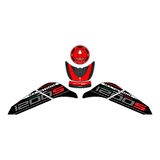 GP Kompozit Ducati Multistrada 1200 S 2015-2018 Uyumlu Tank Pad Seti Kırmızı