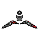 GP Kompozit Ducati Multistrada 1260 S 2015-2018 Uyumlu Tank Pad Seti Siyah