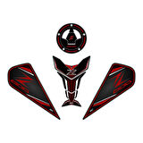 GP Kompozit Kawasaki Z 800 2013-2018 Uyumlu Tank Pad Kırmızı