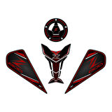 GP Kompozit Kawasaki Z 800 2013-2018 Uyumlu Tank Pad Kırmızı