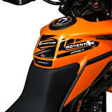 GP Kompozit KTM 250 Adventure 2020-2024 Uyumlu Tank Pad Seti Siyah-Turuncu