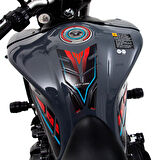 GP Kompozit Yamaha MT-09 2021-2023 Uyumlu Tank Pad Seti Kırmızı-Gri