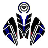 GP Kompozit Yamaha MT-09 2021-2023 Uyumlu Tank Pad Seti Siyah-Mavi