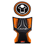 GP Kompozit KTM Duke 250 2017-2023 Uyumlu Tank Pad Siyah-Turuncu