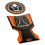 GP Kompozit KTM Duke 250 2017-2023 Uyumlu Tank Pad Siyah-Turuncu