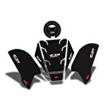 GP Kompozit Honda CB650R 2019-2023 Uyumlu Tank Pad Seti Karbon