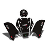 GP Kompozit Honda CB650R 2019-2023 Uyumlu Tank Pad Seti Karbon