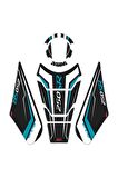 Cf Moto 250 Sr 2020-2023 Uyumlu Tank Pad Seti Turkuaz
