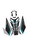 Cf Moto 250 Sr 2020-2023 Uyumlu Tank Pad Seti Turkuaz