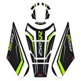 GP Kompozit CF Moto 250 SR 2020-2023 Uyumlu Tank Pad Seti Sarı