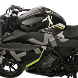 GP Kompozit CF Moto 250 SR 2020-2023 Uyumlu Tank Pad Seti Sarı