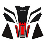 GP Kompozit SYM Jet 14 2017-2024 Uyumlu Tank Pad Seti Kırmızı