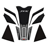 GP Kompozit SYM Jet 14 2017-2024 Uyumlu Tank Pad Seti Gri
