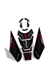 Cf Moto 250 Sr 2020-2023 Uyumlu Tank Pad Seti Siyah - Kırmızı