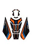 Cf Moto 250 Sr 2020-2023 Uyumlu Tank Pad Seti Turuncu - Mavi