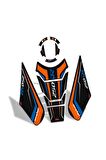 Cf Moto 250 Sr 2020-2023 Uyumlu Tank Pad Seti Turuncu - Mavi