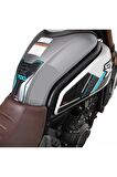 GP Kompozit CF Moto 700 CL-X 2022-2023 Uyumlu Tank Pad Seti Turkuaz