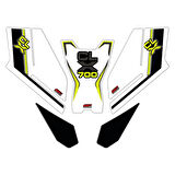 GP Kompozit CF Moto 700 CL-X 2022-2024 Uyumlu Tank Pad Seti Sarı