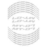 GP Kompozit Yamaha MT-07 2014-2023 Uyumlu Jant Şeridi Reflektif Gri
