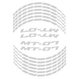 GP Kompozit Yamaha MT-07 2014-2023 Uyumlu Jant Şeridi Reflektif Gri
