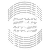 GP Kompozit Yamaha MT-25 2015-2024 Uyumlu Jant Şeridi Reflektif Gri