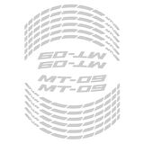 GP Kompozit Yamaha MT-09 2013-2023 Uyumlu Jant Şeridi Reflektif Gri