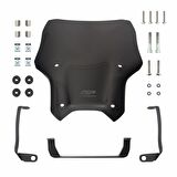 GP Kompozit CF Moto 250 NK 2023-2024 Uyumlu Spor Ön Cam Siyah 33cm