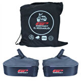 GP Kompozit Universal Scooter El Korumalı Rüzgarlık Siyah