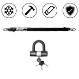 GP Kompozit Universal 2 mt 10 mm Kesilmez Motosiklet Zinciri ve Kilidi