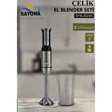 Sayona Çelik El Blender Seti 1200W SYN-2024S