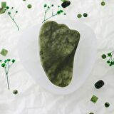Yeşim Taşı Gua Sha Yüz Masaj Taşı Kaz Ayaklı