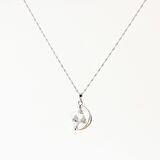 Havlit Doğal Taş Yıldızlı Kolye, Gümüş Zincir