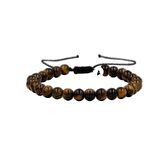 Kaplan Gözü 6mm Merdiven Kapama Doğal Taş Bileklik