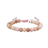 Opal Pembe 6mm Merdiven Kapama Doğal Taş Bileklik
