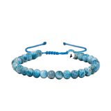 Buz Mavizi Apatit 6mm Merdiven Kapama Doğal Taş Bileklik