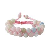 Helidor 8mm Çift Sıra Makrome Doğal Taş Bileklik