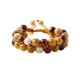 Jasper 8mm Çift Sıra Makrome Doğal Taş Bileklik
